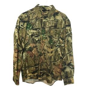 Break Up infinity camo shirt button down Medium 38-40 NWOT breast pockets